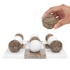 Marble Tic Tac Toe Set | Decorative Round Tic Tac Toe Game Set | Coffee Table Decor - Coffee Table Game - Tabletop Game - Room Decor - Modern Home Decor - Bookshelf Decor (Brown and White Marble) view 1