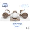 Marble Tic Tac Toe Set | Decorative Round Tic Tac Toe Game Set | Coffee Table Decor - Coffee Table Game - Tabletop Game - Room Decor - Modern Home Decor - Bookshelf Decor (Brown and White Marble) view 4