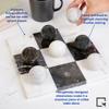 Marble Tic Tac Toe Set | Decorative Tic Tac Toe Game Set | Coffee Table Decor - Coffee Table Game - Tabletop Game - Room Decor - Modern Home Decor - Bookshelf Decor (Black and White Marble) view 3