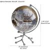 FADCAIYD Clear Dia 8-inch/20CM Globe, Acrylic Clear World Globe Built in LED, Earth Globe with Metal Stand Geographic Globe Home Dcor Rotating view 2