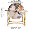 FADCAIYD Clear Chinese and English Bilingual Globe, World Globe with 4 Leg Gold Stand and Compass, Educational/Geographic Desktop Earth Globe Rotating view 2