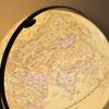 FADCAIYD Clear Dia 12-inch Globe, Touch Switch Design World Globe Built in LED, Retro 3D Relief Earth Globe with Wooden Base Geographic Globe Rotating view 4