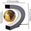 FADCAIYD Clear Autobiographical Globe, C-Shape Magnetic Suspension Maglev Levitation World Globe, Earth Globe for Home Dcor Office Desktop Rotating view 2