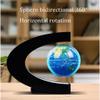 FADCAIYD Clear Autobiographical Globe, C-Shape Magnetic Suspension Maglev Levitation World Globe, Earth Globe for Home Dcor Office Desktop Rotating view 4