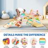 Pikler Triangle Set with Cushion, 9-in-1 Kids Climbing Toys for Toddlers 1-3 Inside, Montessori Toddler Climbing Toys Indoor, Large Wooden Pikler Triangle Climbing Set Baby Playground for Children view 4