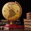 FADCAIYD Clear English Version Globe Metal Frame Design World Globe Rotating Earth Globe Educational/Geographic Globe Desktop Decoration Rotating view 3