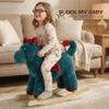 Rocking Horse Dragon, Baby Animal Rocker, Plush Rocking Horse with Sweet Music, Ride on Horse,Wooden Rocking Horse for Toddlers 18+ Months, (Blue Dragon), CPC Certified view 2