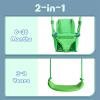 2-in-1 My First Toddler Swing Set for Backyard, Baby Indoor/Outdoor Swing with Foldable Stand, Belt & Soft Swing Seat with Safety Harness & Height Adjuster, Suitable for Children 6 Months and Older view 3
