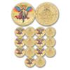 16Pcs St Michael Challenge Coin, Religious Prayer Coin, Good Luck Charm, Perfect for Police, Christian Church, School, Friends and Family Gifts(Golden) view 1