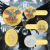 16Pcs St Michael Challenge Coin, Religious Prayer Coin, Good Luck Charm, Perfect for Police, Christian Church, School, Friends and Family Gifts(Golden) view 3