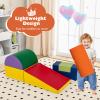 Costzon Toddler Climbing Toys, 6 Pieces Climb and Crawl Playset with PU Cover for Baby Crawling, Climbing & Playing, Indoor Foam Climbing Blocks for Toddlers view 4