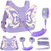 Accmor Toddler Harness Leash + Anti Lost Wrist Link, Cute Butterfly Kids Leash Wristband Assistant, Adorable Child Walking Harness Strap Adjustable Belt Protector for Baby Girls to Outdoor Travel view 1