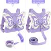 Accmor Toddler Harness Leash + Anti Lost Wrist Link, Cute Butterfly Kids Leash Wristband Assistant, Adorable Child Walking Harness Strap Adjustable Belt Protector for Baby Girls to Outdoor Travel view 4