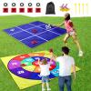 2-in-1 Outdoor Giant Tic Tac Toe Bean Bag Toss Games for Kids Adults, 4.5Ft Double-Sided Large Outside Lawn Yard Backyard Carnival Field Day Beach Picnic Camping Birthday Party Family Reunion Game view 1