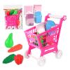 Children Shopping Trolley 21pcs Kids Shopping Cart Trolley Play Set Lovely Toy Shopping Cart Trolley for Children Role Playing view 1