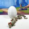 3D Printed Dragon with Dragon Egg, 12.5" Gingerbread Fidget Dragon Toy, Fidget ADHD Autism Toy, Christmas Gingerbread Dragon D067-WE view 1