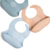 Be A Heart Adjustable Waterproof Bib, Silicone Feeding Bib, Catholic Meal Prayer (Powder Blue) view 2
