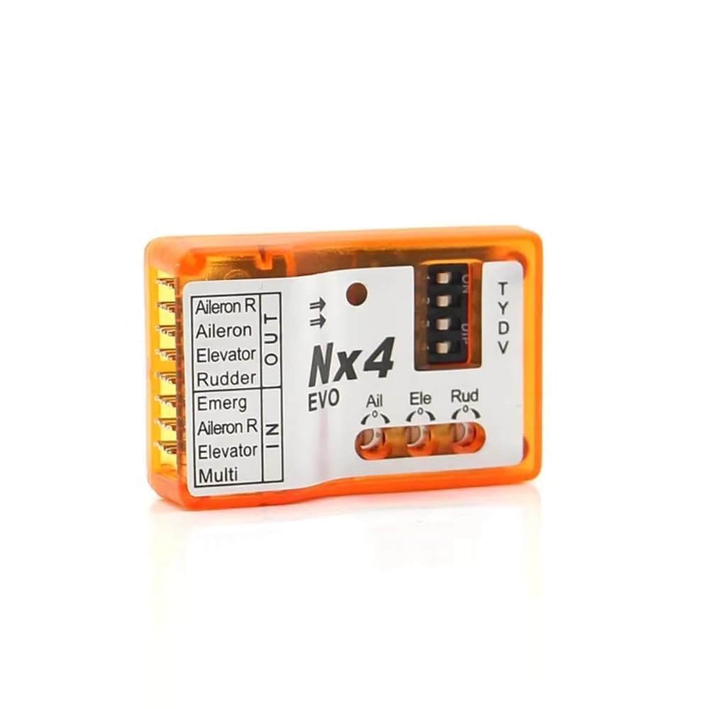 SPARKHOBBY ZMR NX4 PRO EVO Flight Controller 3D Flight Gyroscope Balance Support Rate/Hold/Gyro Off Mode for Fixed-Wing Aircraft Controller (1PC NX4 EVO)