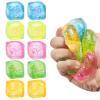 10 Pack Stress Cube Squishy Stress Balls for Adults Kids, Sensory Fidget Toys for Anxiety Stress Relief, Stretchy and Slow Rising Sparkling Malt Sugar Squeeze Toy for Boys Girls Party Favors view 1
