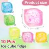 10 Pack Stress Cube Squishy Stress Balls for Adults Kids, Sensory Fidget Toys for Anxiety Stress Relief, Stretchy and Slow Rising Sparkling Malt Sugar Squeeze Toy for Boys Girls Party Favors view 2