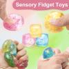 10 Pack Stress Cube Squishy Stress Balls for Adults Kids, Sensory Fidget Toys for Anxiety Stress Relief, Stretchy and Slow Rising Sparkling Malt Sugar Squeeze Toy for Boys Girls Party Favors view 3