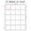 11 Sheets Coin Pocket Pages for 2" x 2" Cardboard Coin Flips, Standard 9-Hole for Coins Coin Binder Collection Supplies Pages(220 Pockets) view 2