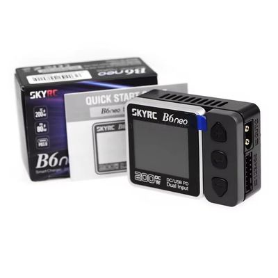 B6neo Smart Balance Charger DC-200W PD-80W PD3.0 Interface Electricity Detection for SKYRC Chargers for RC Racing Drones Airplane Model (1PC B6neo Grey)