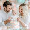 Alainzeo 1/2 Birthday Hat for Baby, Glitter & Comfortable 6-Month Party Hat with Elastic Headband, Perfect for Baby Photos and Milestone Celebrations(Pink) view 4