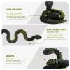 3D Printed Snake - 21 Inch Movable Articulated Snake, Perfect 3D Printed Animals for Educational Toys! Must-Have Toys for Kids and Collectors, Home Office Executive Desk Decor (Black Gold) view 3