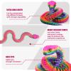 3D Printed Snake - 21 Inch Movable Articulated Snake, Perfect 3D Printed Animals for Educational Toys! Must-Have Toys for Kids and Collectors, Home Office Executive Desk Decor (Rainbow) view 2