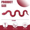 3D Printed Snake - 21 Inch Movable Articulated Snake, Perfect 3D Printed Animals for Educational Toys! Must-Have Toys for Kids and Collectors, Home Office Executive Desk Decor (Red) view 4
