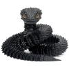 3D Printed Snake - 21 Inch Movable Articulated Snake, Perfect 3D Printed Animals for Educational Toys! Must-Have Toys for Kids and Collectors, Home Office Executive Desk Decor (Black) view 1