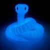 3D Printed Snake - 21 Inch Movable Articulated Snake, Perfect 3D Printed Animals for Educational Toys! Must-Have Toys for Kids and Collectors, Home Office Executive Desk Decor (Noctilucent Blue) view 1