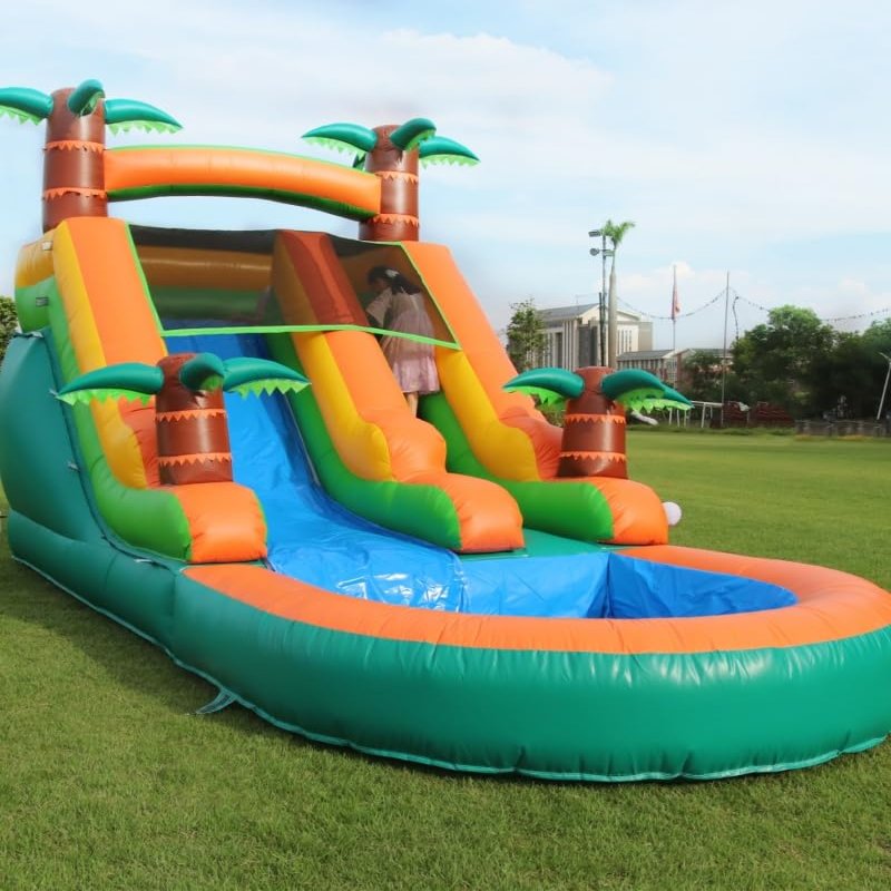 21FT Inflatable Water Slide for Adults / 100% PVC Commercial Bounce House Water Slide with Blower, Big Splash Pool, for Backyard, Park or Commercial Use,21x9x12 FT