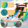 21FT Inflatable Water Slide for Adults / 100% PVC Commercial Bounce House Water Slide with Blower, Big Splash Pool, for Backyard, Park or Commercial Use,21x9x12 FT view 2