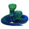 3D Printed Snake - 21 Inch Movable Articulated Snake, Perfect 3D Printed Animals for Educational Toys! Must-Have Toys for Kids and Collectors, Home Office Executive Desk Decor (Blue Green) view 1