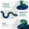 3D Printed Snake - 21 Inch Movable Articulated Snake, Perfect 3D Printed Animals for Educational Toys! Must-Have Toys for Kids and Collectors, Home Office Executive Desk Decor (Blue Green) view 2