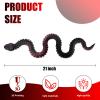 3D Printed Snake - 21 Inch Movable Articulated Snake, Perfect 3D Printed Animals for Educational Toys! Must-Have Toys for Kids and Collectors, Home Office Executive Desk Decor (Black Red) view 3