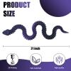 3D Printed Snake - 21 Inch Movable Articulated Snake, Perfect 3D Printed Animals for Educational Toys! Must-Have Toys for Kids and Collectors, Home Office Executive Desk Decor (Black Purple) view 4
