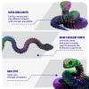 3D Printed Snake - 21 Inch Movable Articulated Snake, Perfect 3D Printed Animals for Educational Toys! Must-Have Toys for Kids and Collectors, Home Office Executive Desk Decor (Red Blue Green) view 2