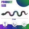 3D Printed Snake - 21 Inch Movable Articulated Snake, Perfect 3D Printed Animals for Educational Toys! Must-Have Toys for Kids and Collectors, Home Office Executive Desk Decor (Red Blue Green) view 4