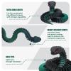 3D Printed Snake - 21 Inch Movable Articulated Snake, Perfect 3D Printed Animals for Educational Toys! Must-Have Toys for Kids and Collectors, Home Office Executive Desk Decor (Black Green) view 2