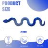 3D Printed Snake - 21 Inch Movable Articulated Snake, Perfect 3D Printed Animals for Educational Toys! Must-Have Toys for Kids and Collectors, Home Office Executive Desk Decor (Blue Silvery) view 4