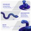 3D Printed Snake - 21 Inch Movable Articulated Snake, Perfect 3D Printed Animals for Educational Toys! Must-Have Toys for Kids and Collectors, Home Office Executive Desk Decor (Blue Purple) view 4