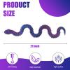 3D Printed Snake - 21 Inch Movable Articulated Snake, Perfect 3D Printed Animals for Educational Toys! Must-Have Toys for Kids and Collectors, Home Office Executive Desk Decor (Red Blue) view 4
