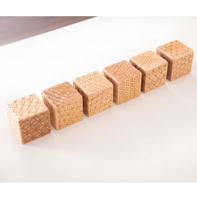 10pcs Wooden Pattern Bricks, Educational Building Blocks - 2471