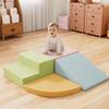 IdeaKey Baby Foam Climbing Blocks 4 Piece, Toddlers Climbing Gym for Crawling and Sliding, Indoor Playground Soft Large Foam Crawl Activity Play Set for Infant view 1