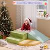 IdeaKey Baby Foam Climbing Blocks 4 Piece, Toddlers Climbing Gym for Crawling and Sliding, Indoor Playground Soft Large Foam Crawl Activity Play Set for Infant view 2