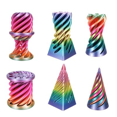 3D Printed Impossible Pyramid Passthrough Sculpture, Cone Fidget Toy, Impossible Cylinder Anxiety Relief Toy, Magic Impossible Passthrough for Desktop Decoration Toy