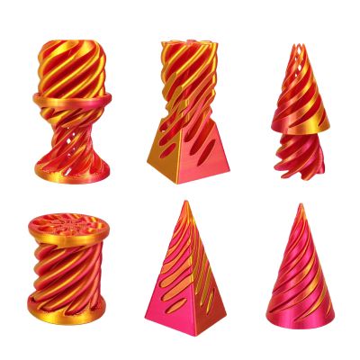 3D Printed Impossible Pyramid Passthrough Sculpture, Cone Fidget Toy, Impossible Cylinder Anxiety Relief Toy, Magic Impossible Passthrough for Desktop Decoration Toy